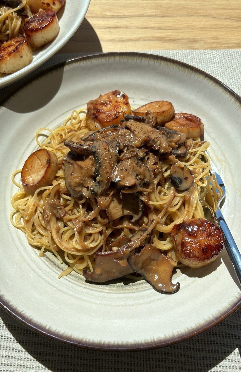 Miso Butter Scallop and Mushroom&nbsp;Capellini